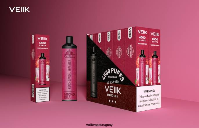 VEIIK Micko Era 4500 inhalaciones desechables de 30 mg agua con gas de durazno - VEIIK Pod Uruguay LLPN3