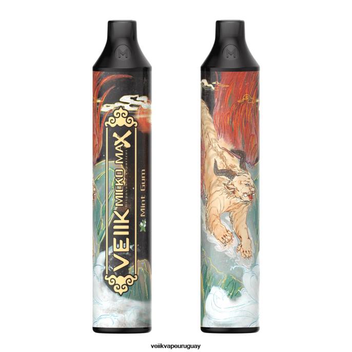 VEIIK Micko MAX vaporizador desechable 1500 inhalaciones chicle de menta - VEIIK Vape Review LLPN50