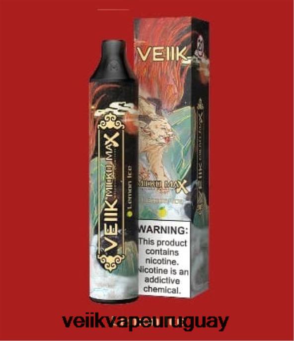 VEIIK Micko MAX vaporizador desechable 1500 inhalaciones hielo de limon - VEIIK Vape Montevideo LLPN48