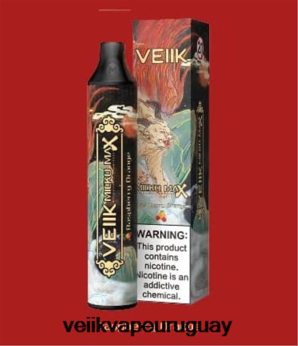 VEIIK Micko MAX vaporizador desechable 1500 inhalaciones naranja frambuesa - VEIIK Micko Q Uruguay LLPN52