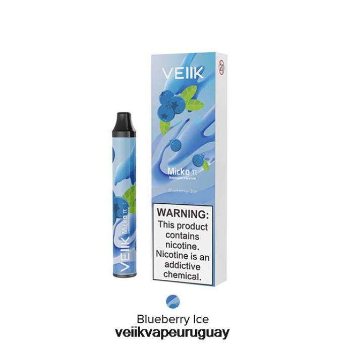 VEIIK Micko Pie vaporizador desechable 600 inhalaciones hielo de arándanos - VEIIK Airo Pod Uruguay LLPN24