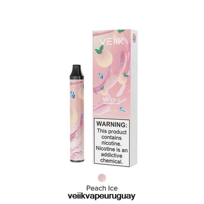 VEIIK Micko Pie vaporizador desechable 600 inhalaciones hielo de durazno - VEIIK Vape Review LLPN20