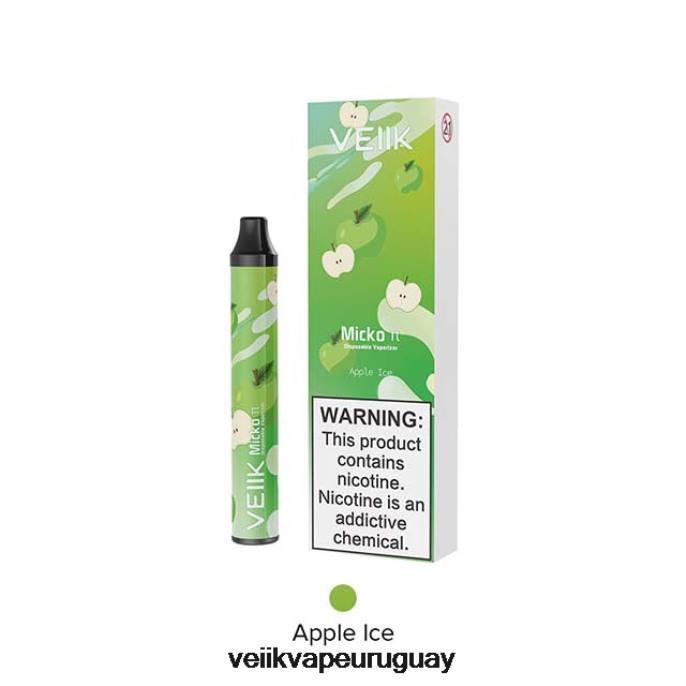 VEIIK Micko Pie vaporizador desechable 600 inhalaciones hielo de manzana - VEIIK Vape Price LLPN19
