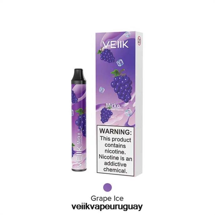 VEIIK Micko Pie vaporizador desechable 600 inhalaciones hielo de uva - VEIIK Vape Montevideo LLPN18